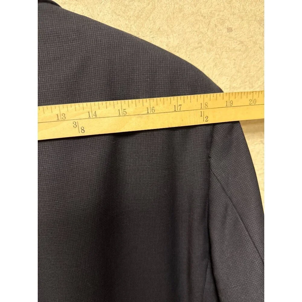 Hickey Freeman Milburn II Men's Blazer 100% Wool Black Fully Lined Pockets 44R